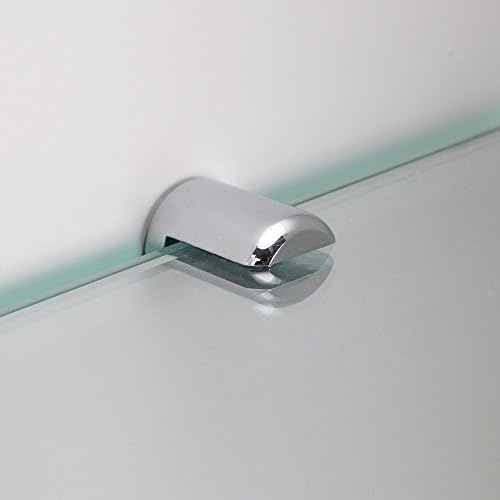 8 mm Glas-Wandregal Glasregal Eckregal für Duschwände / Duschkabinen Klarglas Regal Ablage Sicherhei