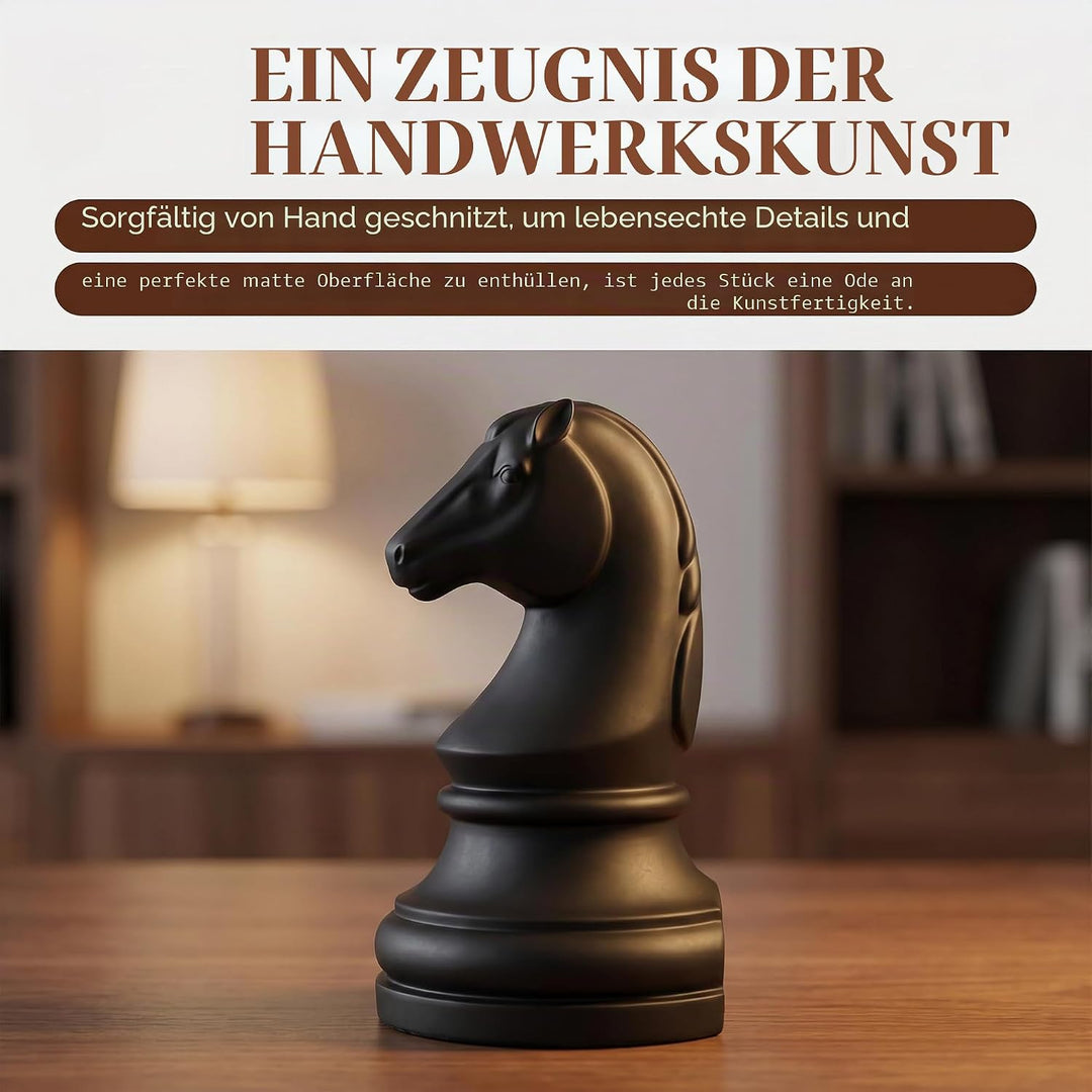 Dekorative Buchstützen, Schach-Buchstützen, Schwarze Buchstützen, einzigartige Buchstützen, Dekorati