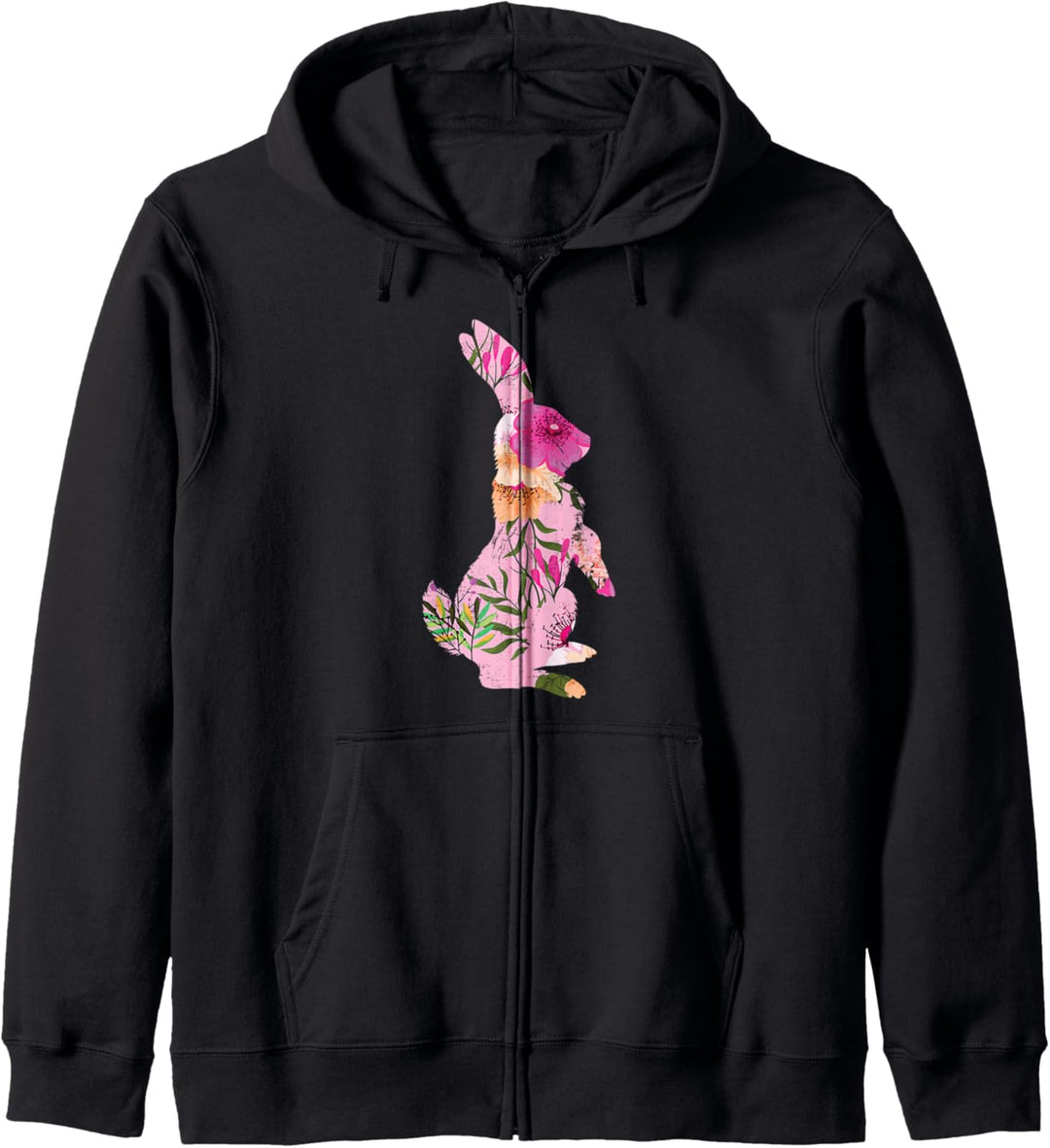 Blumenmotiv Osterhase Blume Kaninchen Geschenkidee Kapuzenjacke