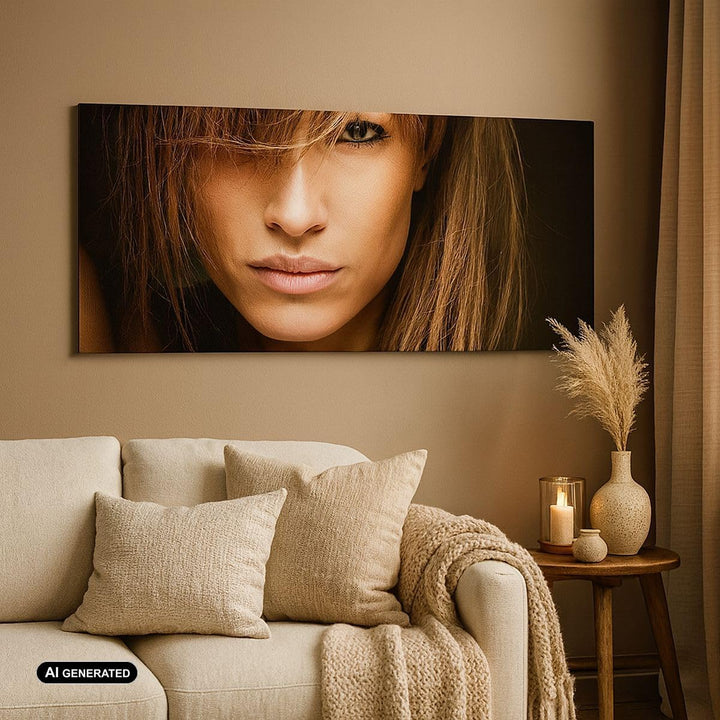 Wandbilder Dekoration Wohnzimmer Weiblich mode modell nackt Panorama Bilder auf Leinwand 120x50cm Le