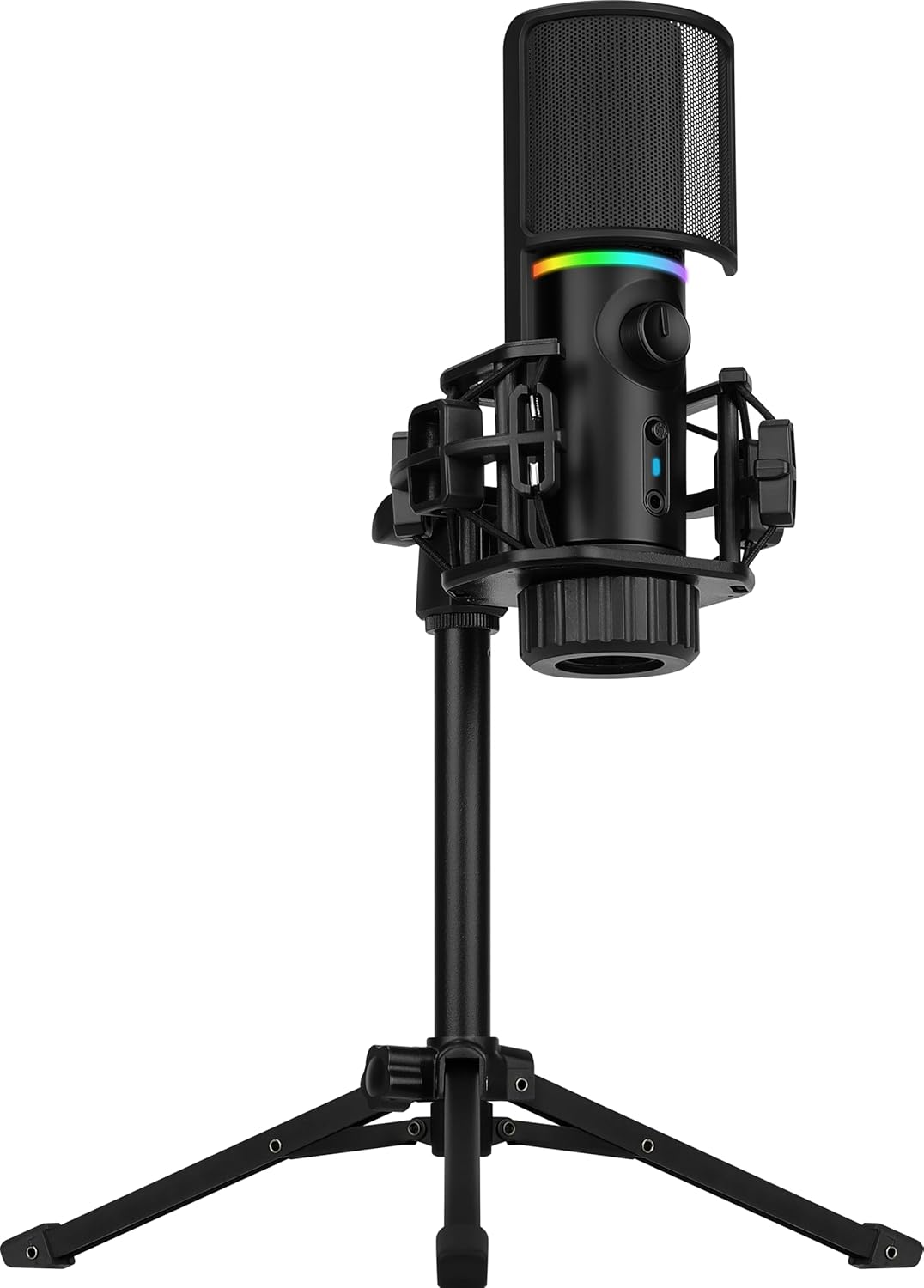 Streamplify MIC RGB Tripod - Nierencharakteristik USB-Mikrofon PC Gaming mit Stativ, Streaming-Mikro
