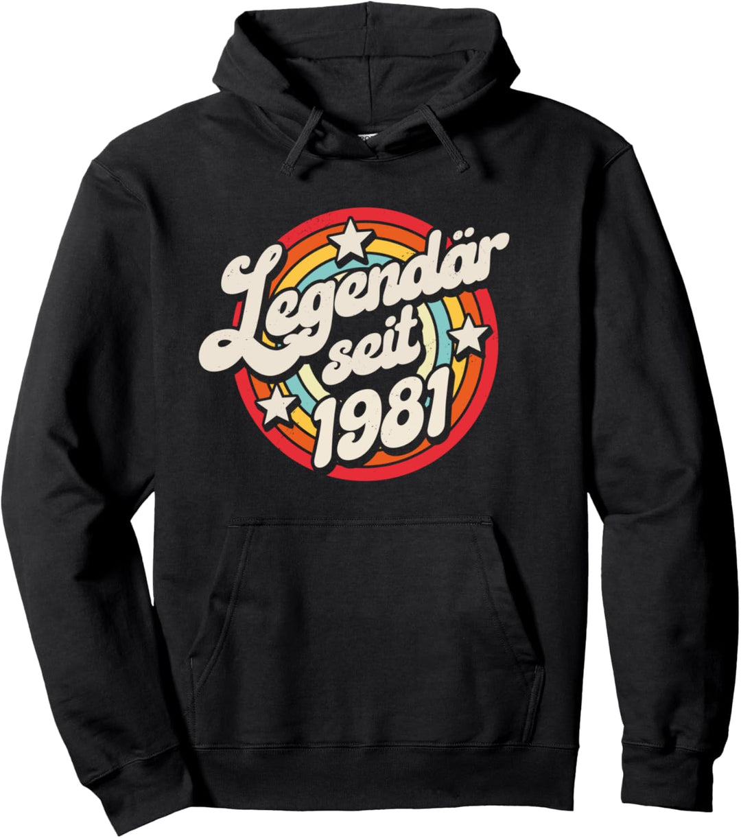 42. Geburtstag 42 Jahre Legendär seit 1981 Vintage Retro Pullover Hoodie