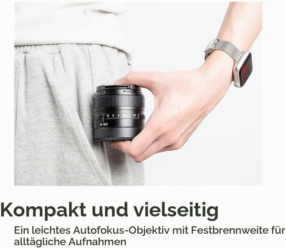 TTARTISAN AF-FFF 40mm F2 FOLL-Rahmen-Autofokus-Objektiv kompatibel mit Sony E-Mount-Kameras Alpha A7
