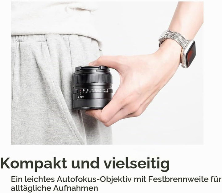 TTARTISAN AF-FFF 40mm F2 FOLL-Rahmen-Autofokus-Objektiv kompatibel mit Sony E-Mount-Kameras Alpha A7