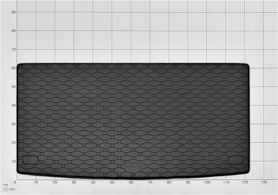 Z4L Gummifussmatten und Kofferraumwanne EIN Set geeignet für VW T6.1 Transporter/Caravelle 8 Sitze 2