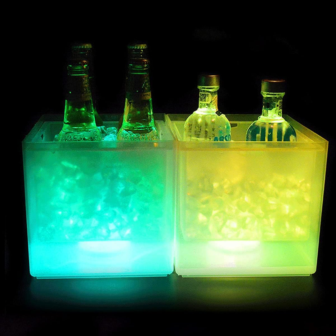 3.5L Eiskübel LED, Bunte Led Eiskübel für Flaschen, Eiskübel mit automatischem Farbwechsel, Für Part