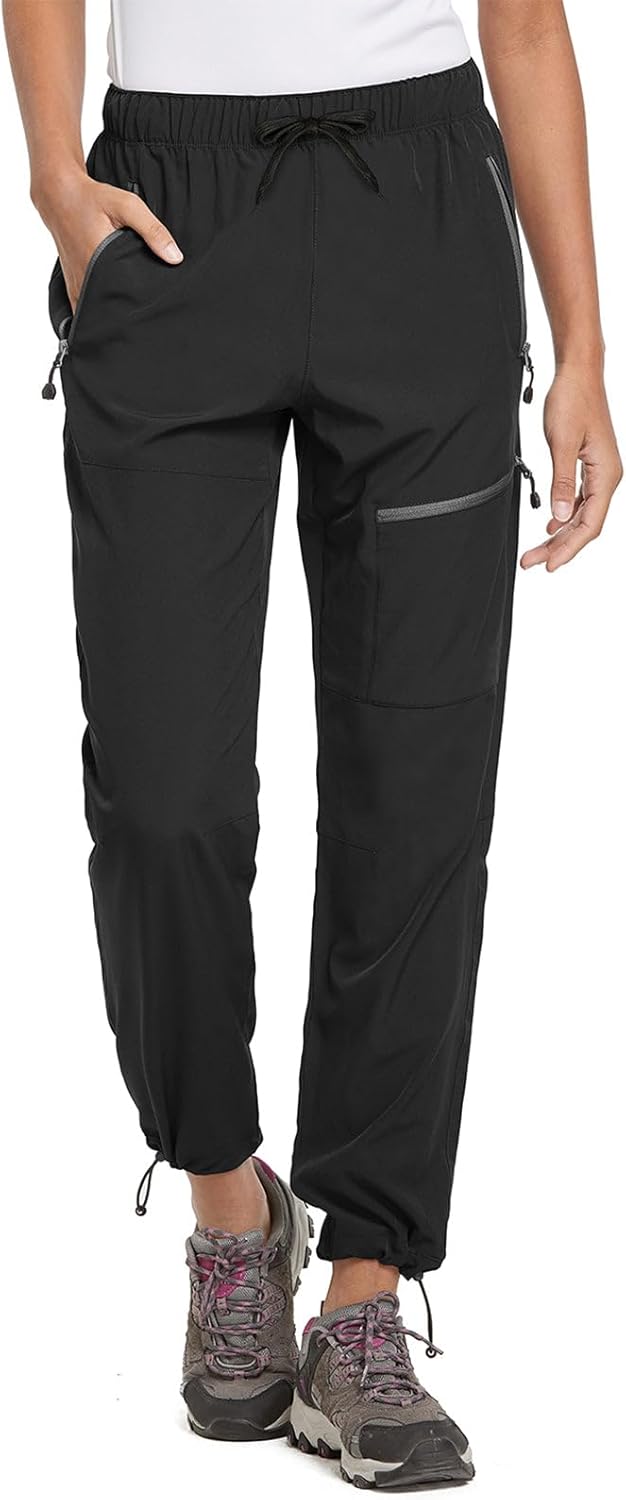 BALEAF Damen Outdoorhose Wanderhose Wasserdicht Schnelltrocknend Leicht Trekkinghose Capris UV Schut
