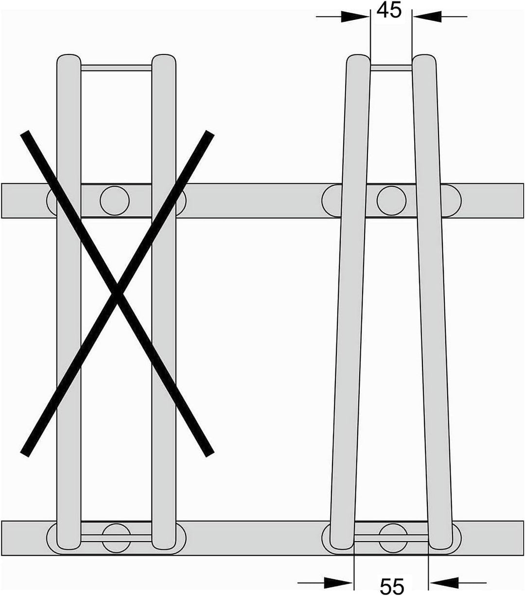 EUROKRAFT Fahrradständer, Bügel aus Stahlrohr, Radeinstellung einseitig - 5