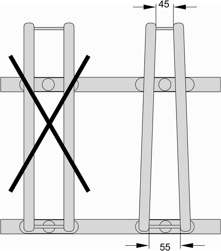 EUROKRAFT Fahrradständer, Bügel aus Stahlrohr, Radeinstellung einseitig - 5