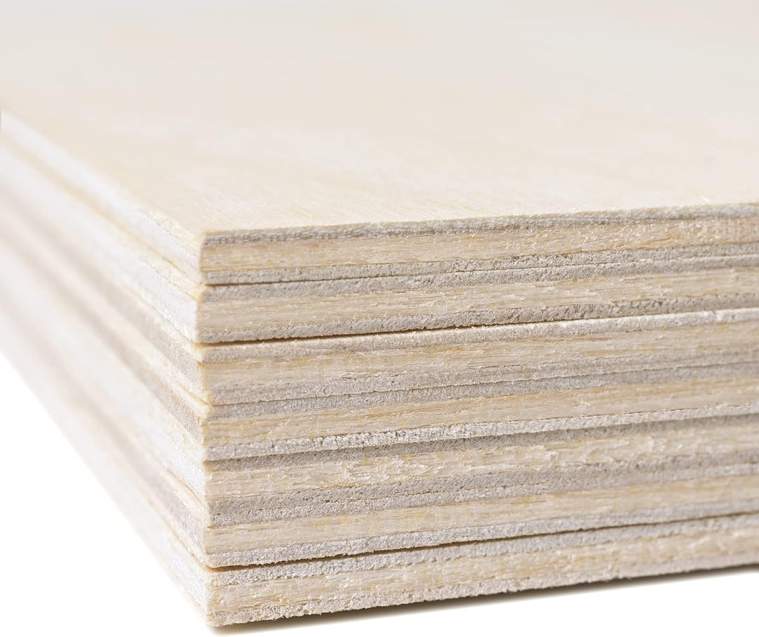 Creative Deco 10 x A4 Sperrholzplatte 6mm | 300 x 210 (+/- 0,5) mm | Birkensperrholz Dünne Holz-Zusc