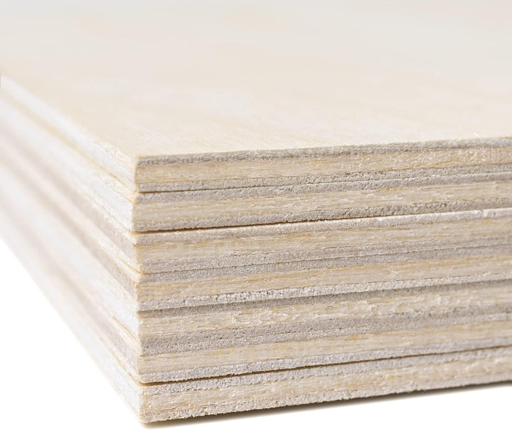 Creative Deco 10 x A4 Sperrholzplatte 6mm | 300 x 210 (+/- 0,5) mm | Birkensperrholz Dünne Holz-Zusc
