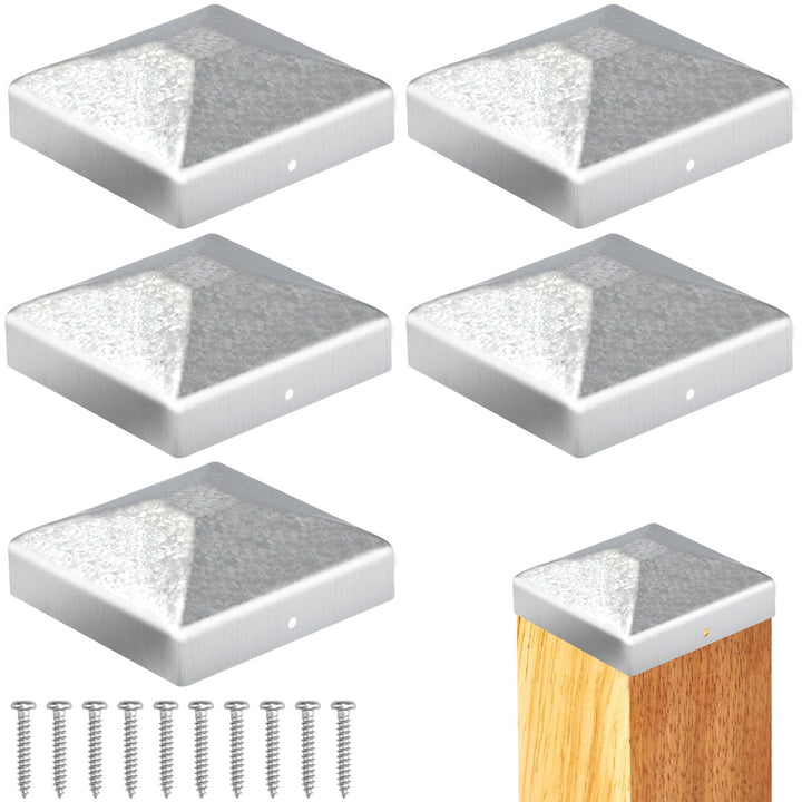 6 Stück Pfostenkappe 12x12cm Pfostenkappen Zaunpfosten Kappen Holzpfosten Bodenhülsen Zaun Abdeckkap