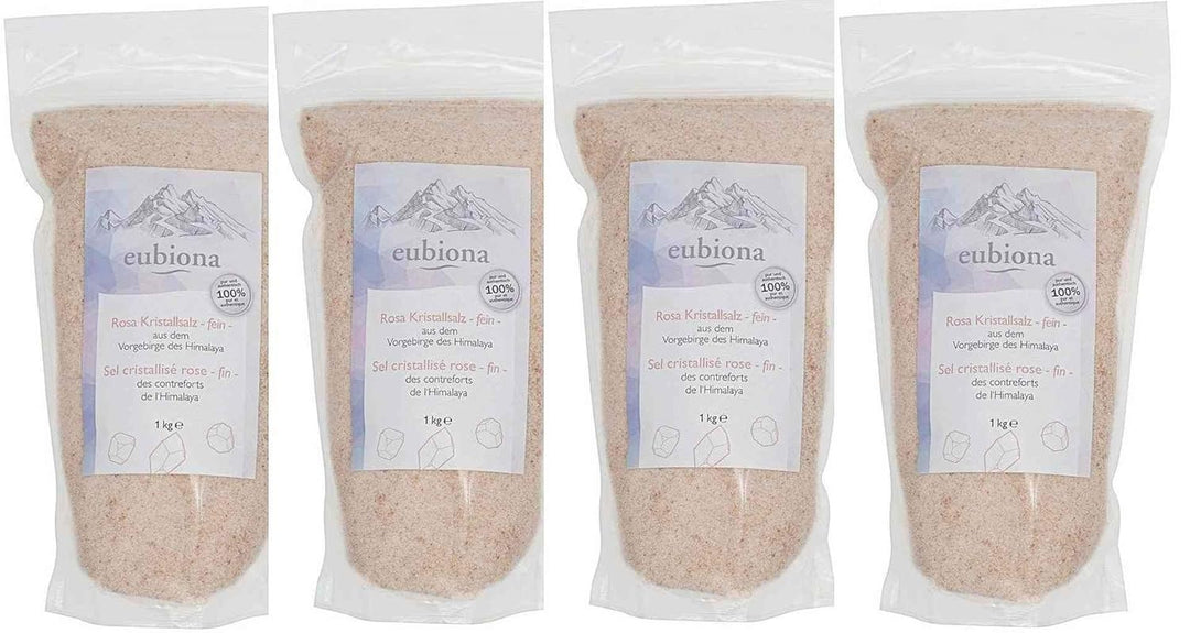 Eubiona Himalaya Salz, gemahlen, Salt Range Pakistan, 4 x 1kg