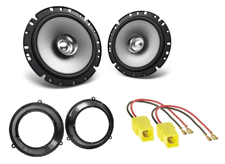 Kenwood KFC-S1756 Lautsprecher Set 300W + FIAT Panda 169 Lautsprecherringe 165mm Türe Front + Adapte