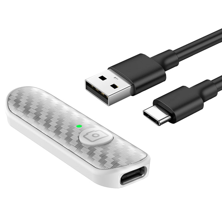 ATUMTEK Bluetooth-Fernauslöser, Design in Carbonfaser, Wiederaufladbare Kamera-Fernbedienung für iOS