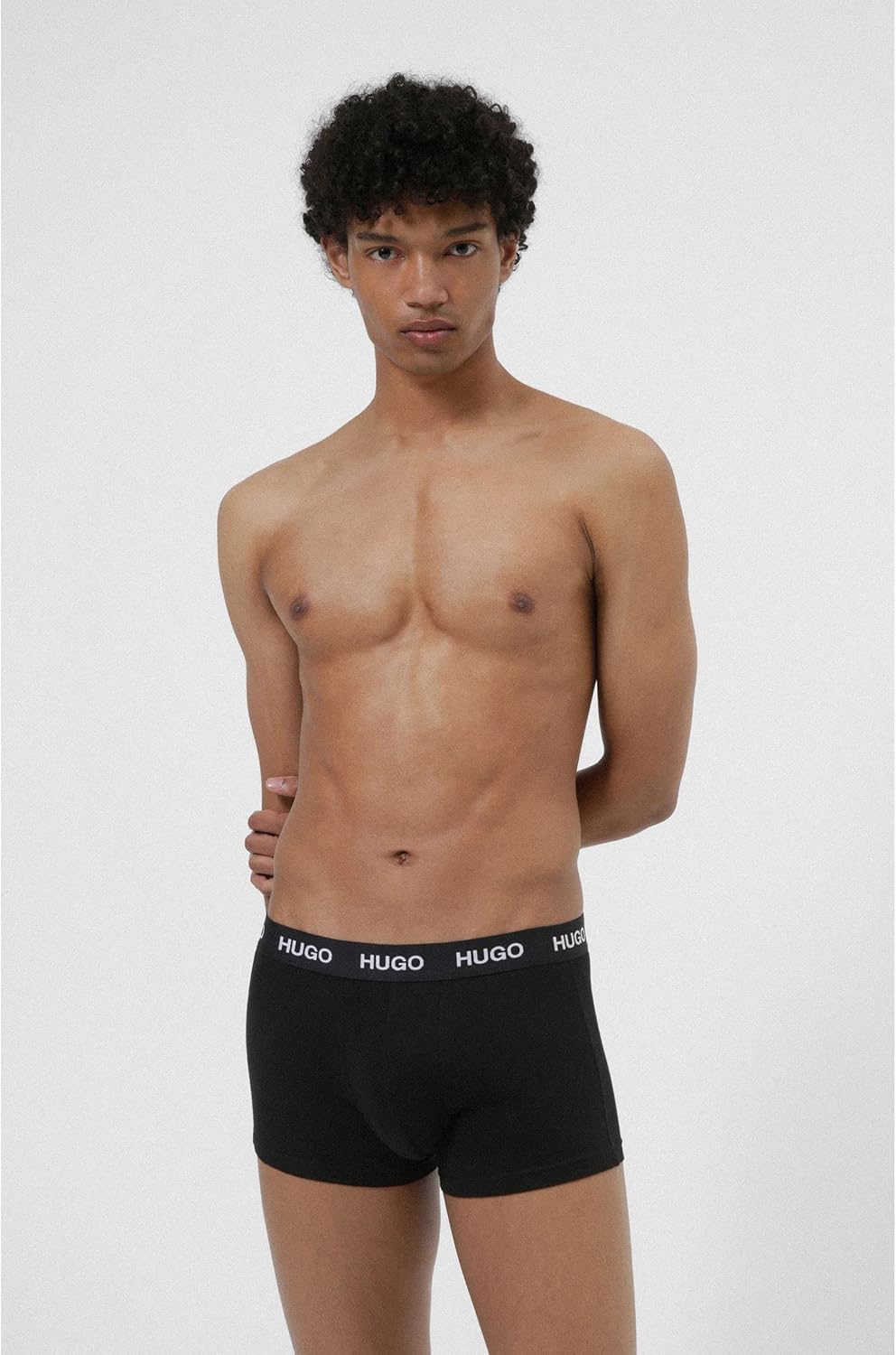 HUGO Herren Trunk Triplet Pack Dreier-Pack eng anliegende Boxershorts aus Stretch-Baumwolle mit kurz