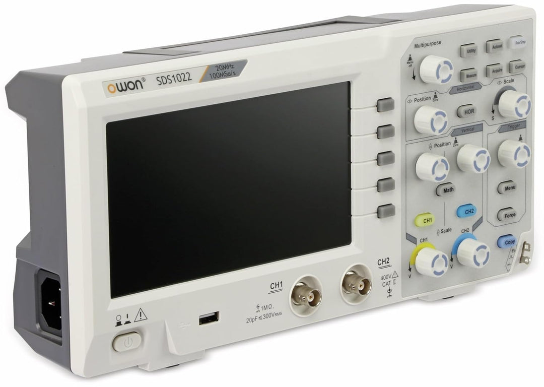 OWON LCD Speicher-Oszilloskop SDS1022, 2-Kanal, 20 MHz, USB