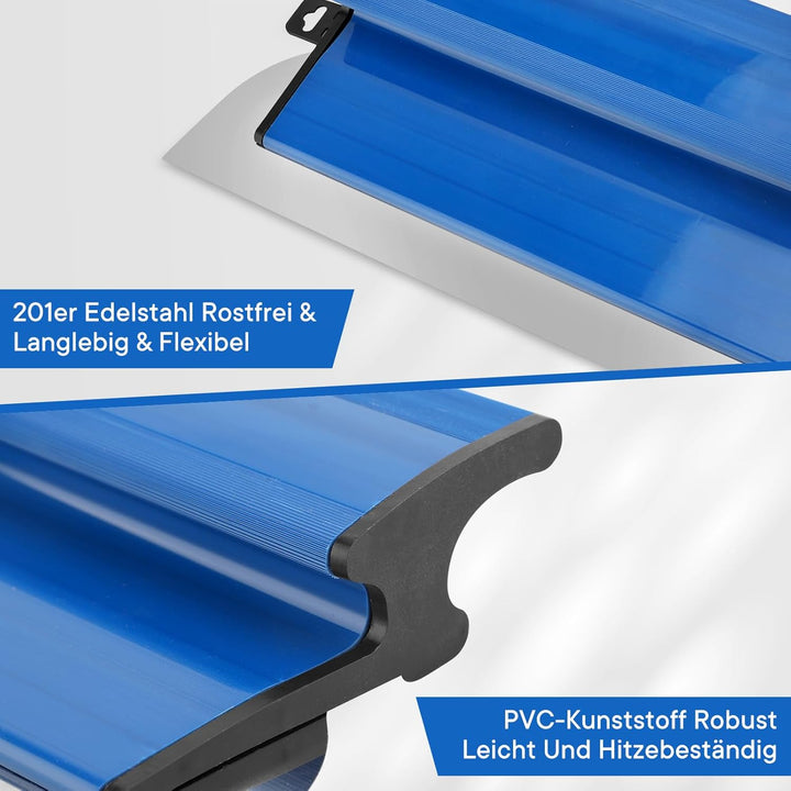 Flächenspachtel 60cm, Austauschbare 0,55mm Edelstahlklinge Spachtel Werkzeug mit Ergonomischem Z-Gri