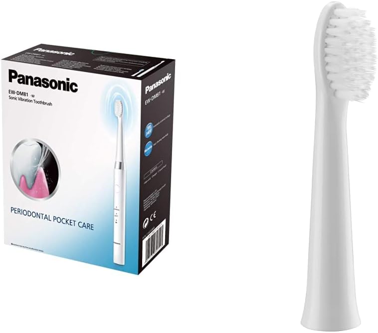Panasonic Schallzahnbürste EW-DM81 mit Soft-Start-Funktion & Panasonic WEW0972W503 Ersatzbürste WEW0