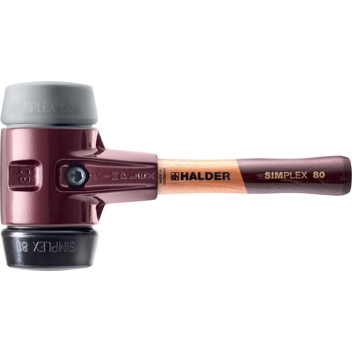 SIMPLEX-Schonhammer, TPE-mid/Gummikomposition; mit Tempergussgehäuse und hochwertigem extra kurzen H