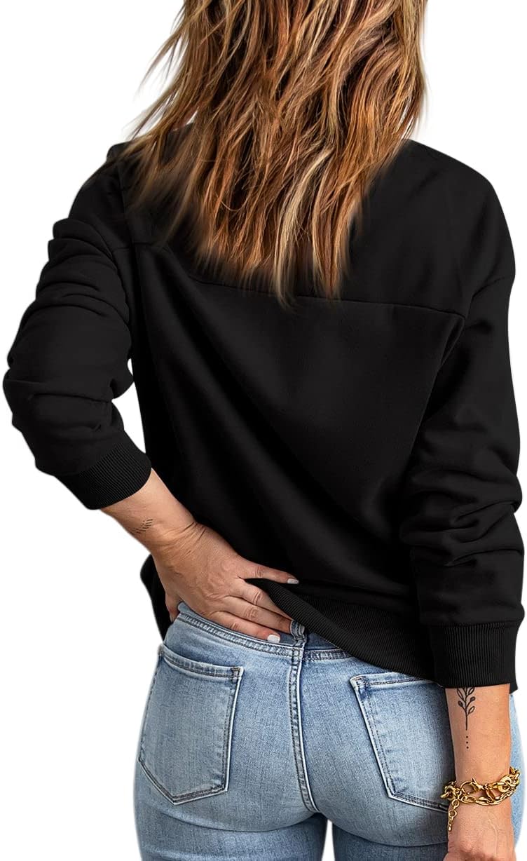 GeGekoko Zip Sweatshirt Damen übergrosse Jacket Sweatshirt Einfarbige Loose Langarm Tops Oberteile m