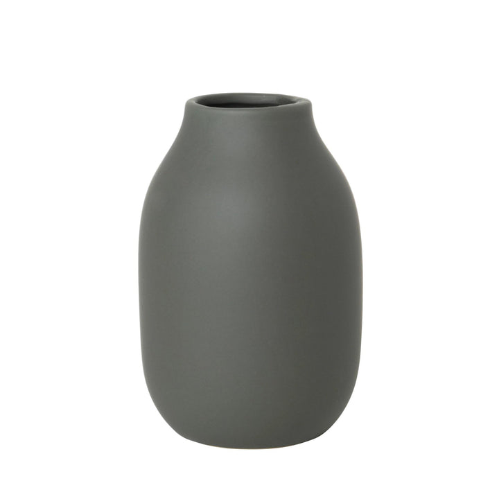 blomus -COLORA- Vase S aus Steingut, Agave Green, hergestellt in hochwertiger Handarbeit, elegante &