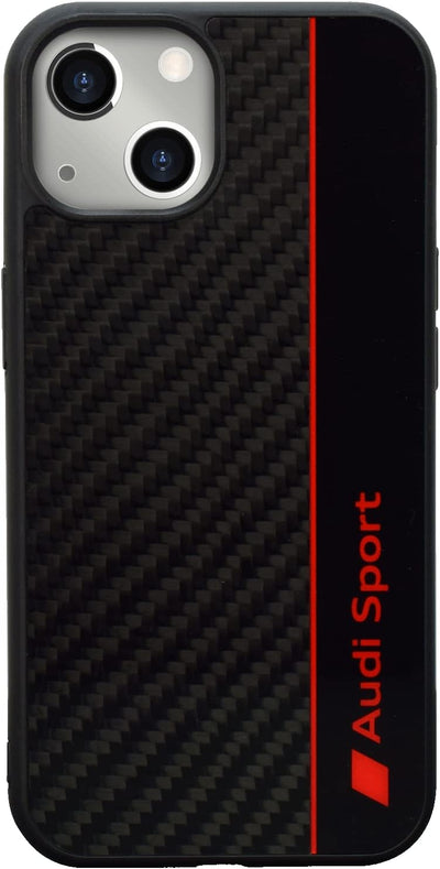 Audi Sport Handyhülle - Kompatibel mit iPhone 13 - Stossabsorbierende Hülle mit Carbon - mit präzise