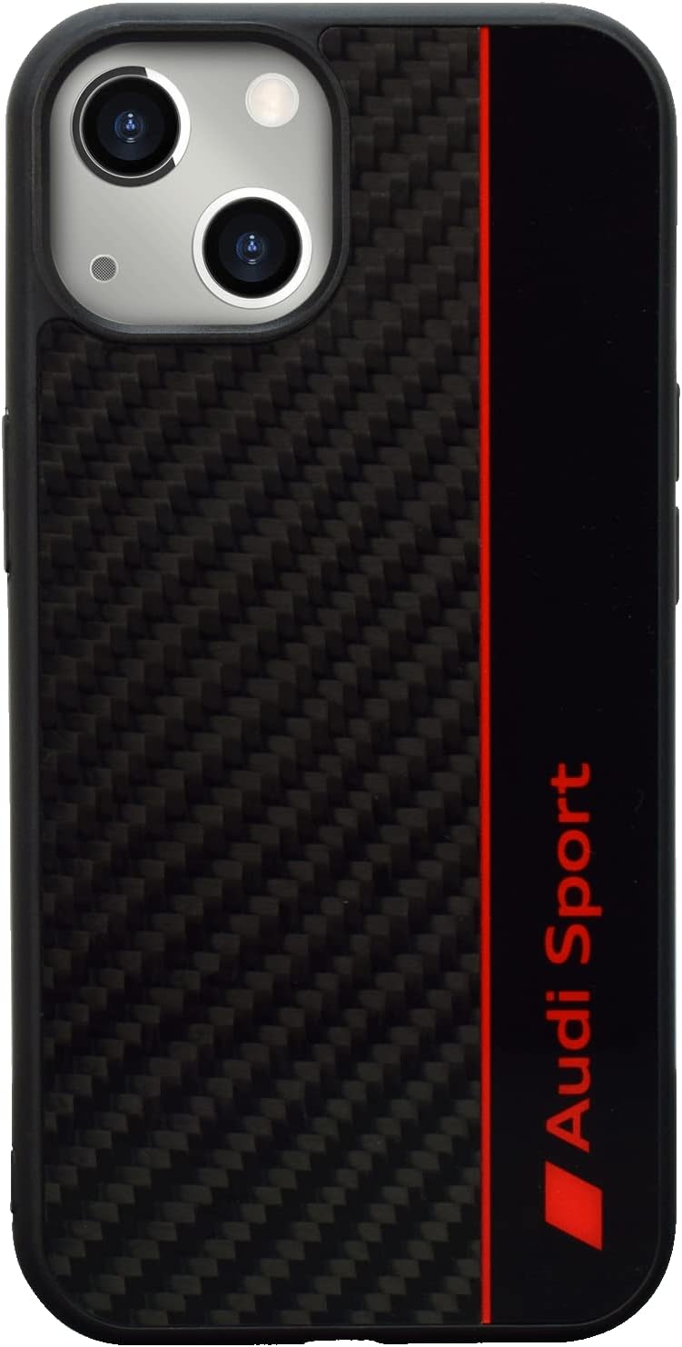 Audi Sport Handyhülle - Kompatibel mit iPhone 13 - Stossabsorbierende Hülle mit Carbon - mit präzise