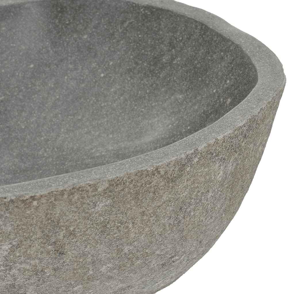 vidaXL Waschbecken Flussstein Naturstein Aufsatzwaschbecken Waschschale Waschtisch Handwaschbecken B