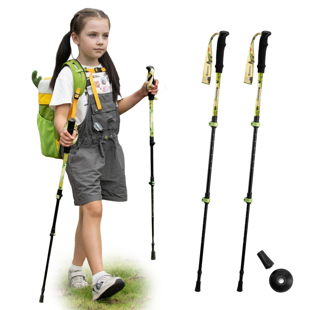 Wanderstöcke Kinder 2 Stück, 51–100 cm verstellbar Aluminium | Trekkingstöcke Ultraleicht Walking St