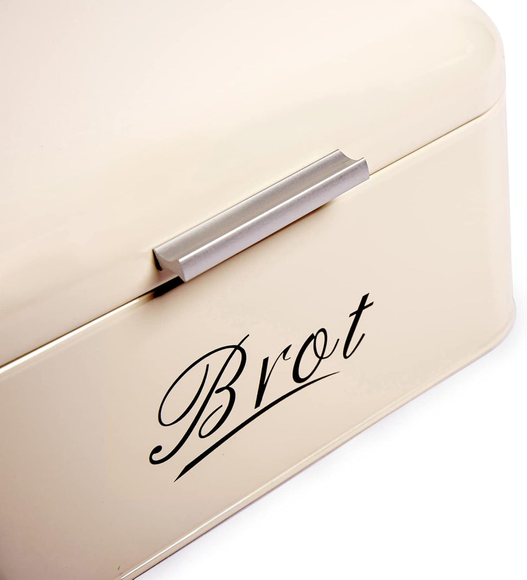 Theo&Cleo Brotkasten mit Deckel, Grosser Knäckebrot Box aus Metall, Brotaufbewahrungsbox Bread box,