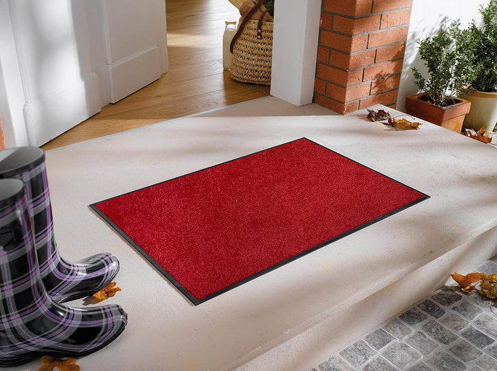 wash+dry Fussmatte, Regal Red 60x90 cm, innen und aussen, waschbar, Rot, 60x90 cm