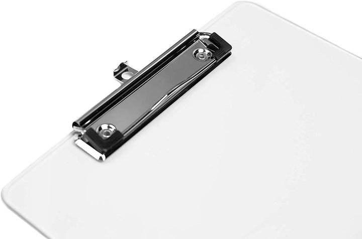 Kunststoff-Klemmbrett mit Metallclip | Plastik-Clipboard-Set nach Transparent | Stabile Schreibunter