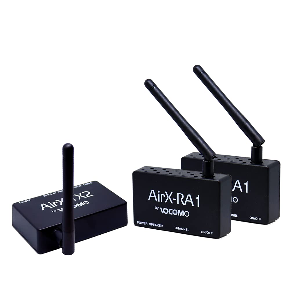 VOCOMO AirX-RearKit Hires Audio-Funksystem für Passive (Surround) Lautsprecher im 5.1 Heimkino
