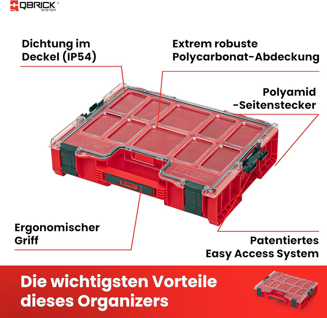 Qbrick System PRO Organizer 300 RED ULTRA HD Einsatzbox, Einsatzbox