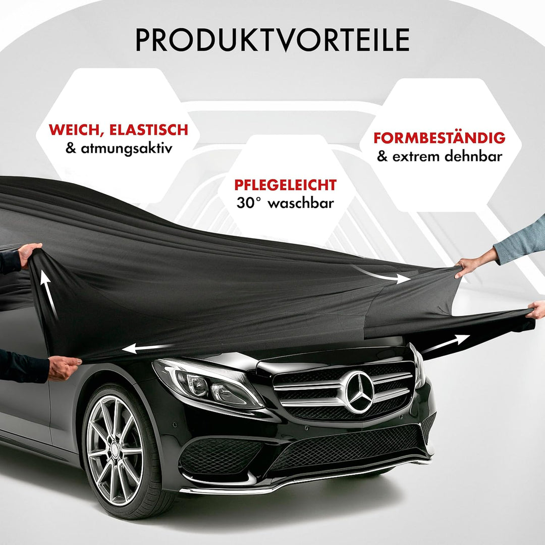 Walser Abdeckung Auto Indoor Stretch Basic, Autoabdeckung Winter, staubdichte Autogarage Abdeckung,