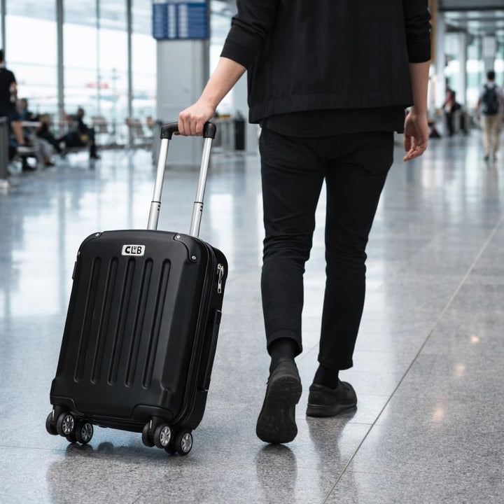 POSH Koffer mittelgross aus ABS - Leichter Hartschalen Trolley 65x45x25 cm - Reisekoffer 62L mit Zah