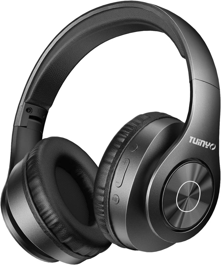 TUINYO Bluetooth-Kopfhörer Over Ear, kabellose Kopfhörer mit Mikrofon, HiFi Stereo, faltbares & leic