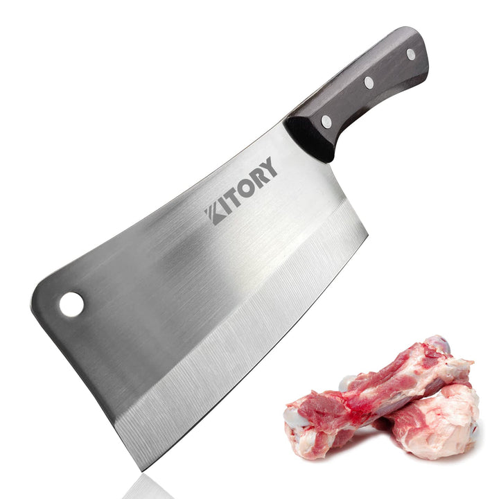 Kitory Hackmesser 18cm, Fleichmesser Extrem Scharf Chinesisches Küchenmesser, Metzgermesser mit Hoch