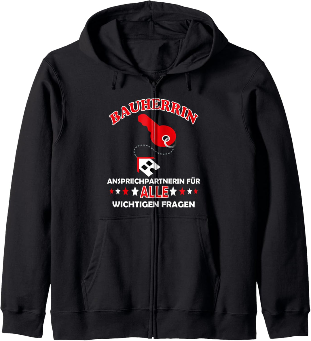 Bauherrin Überraschung für angehende Hausbesitzerin Kapuzenjacke