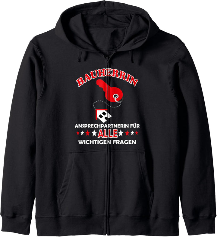 Bauherrin Überraschung für angehende Hausbesitzerin Kapuzenjacke