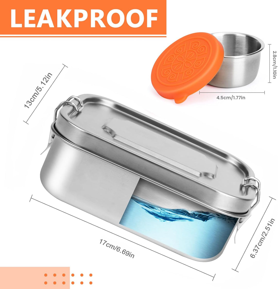 Lunchbox Kinder Bento Box, Brotdose mit Fächern, Robust und Auslaufsicher Brotzeitbox für Kinder Erw