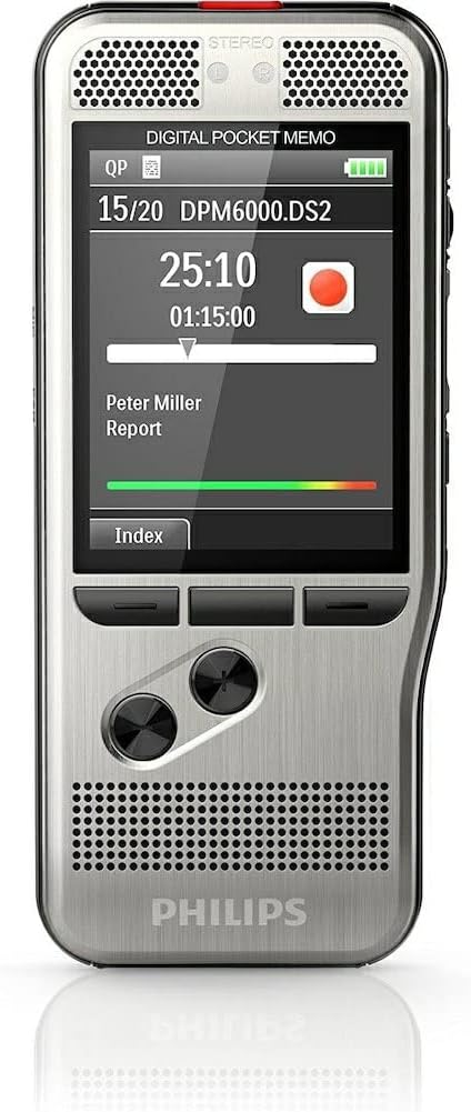 Philips DPM6000 Digitales Diktiergerät Aufnahmegerät, alte Software Version 04/17, alte Software Ver