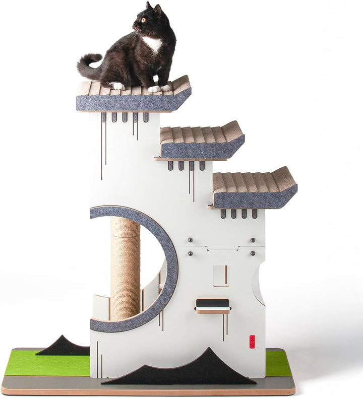 CanadianCat Company | Kratzbaum Katzenmöbel Château Tatzberg - Sisal Kratzflächen, Kuschelhöhle &amp; Kl