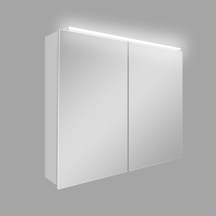 Talos Mirage Spiegelschrank 50 x 70 cm - Spiegelschrank Bad mit LED Beleuchtung - hochwertiger Alumi
