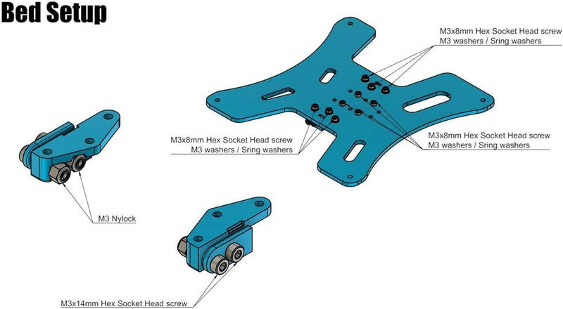 BLV Ender 3 Pro 3D-Drucker-Upgrade-Set, Doppeltreiber, Extruderschrauben, Heizbettplatte, auch kompa