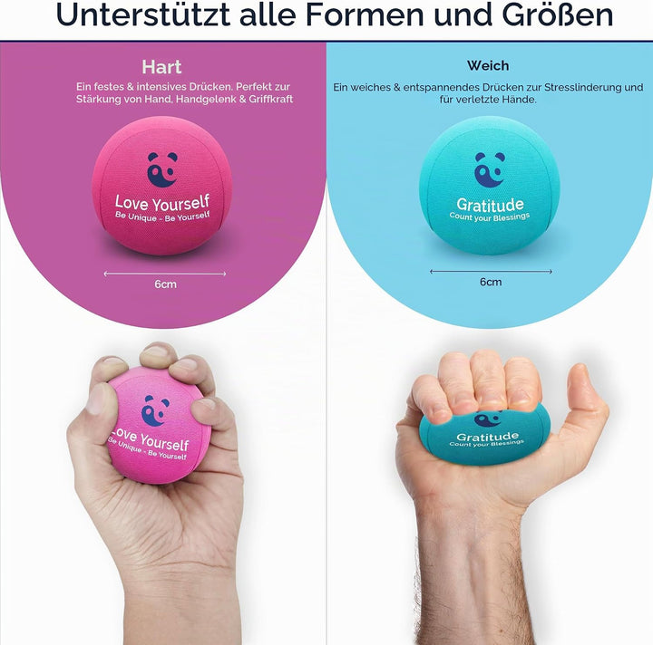 MindPanda Geist & Körper Gel-Stressball für Erwachsene – Handtherapie Anti Stress Bälle Quetschbälle