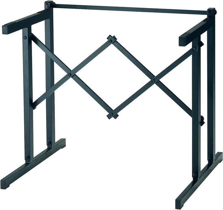 K&M 18880 Keyboard Ausbautisch Schwarz aus Aluminium - Höhe 63 bis 96 cm sehr variabel - Klappbar fü