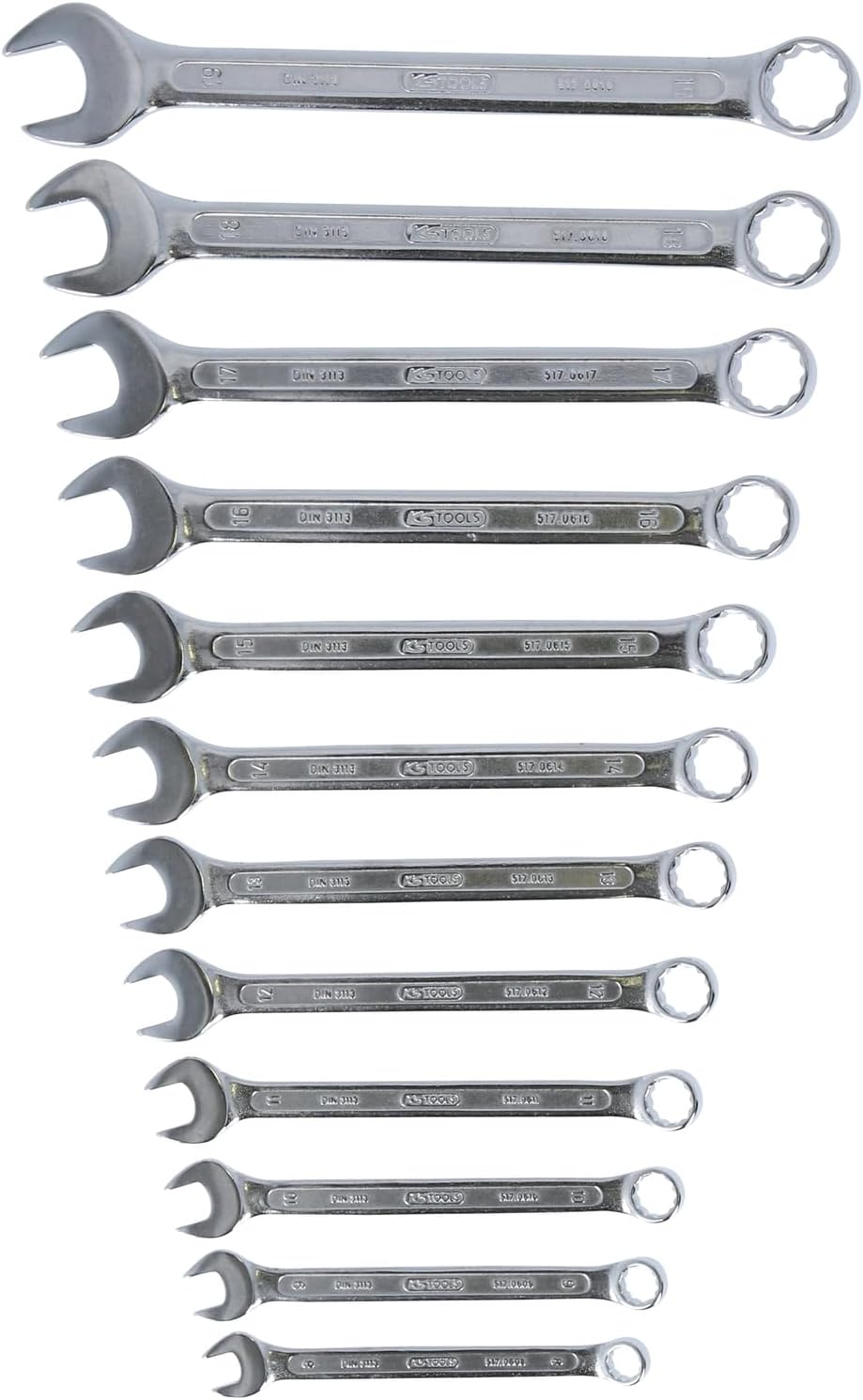 KS Tools 517.0052 CLASSIC Ringmaulschlüssel-Satz, abgewinkelt, 12-tlg. 8-19mm