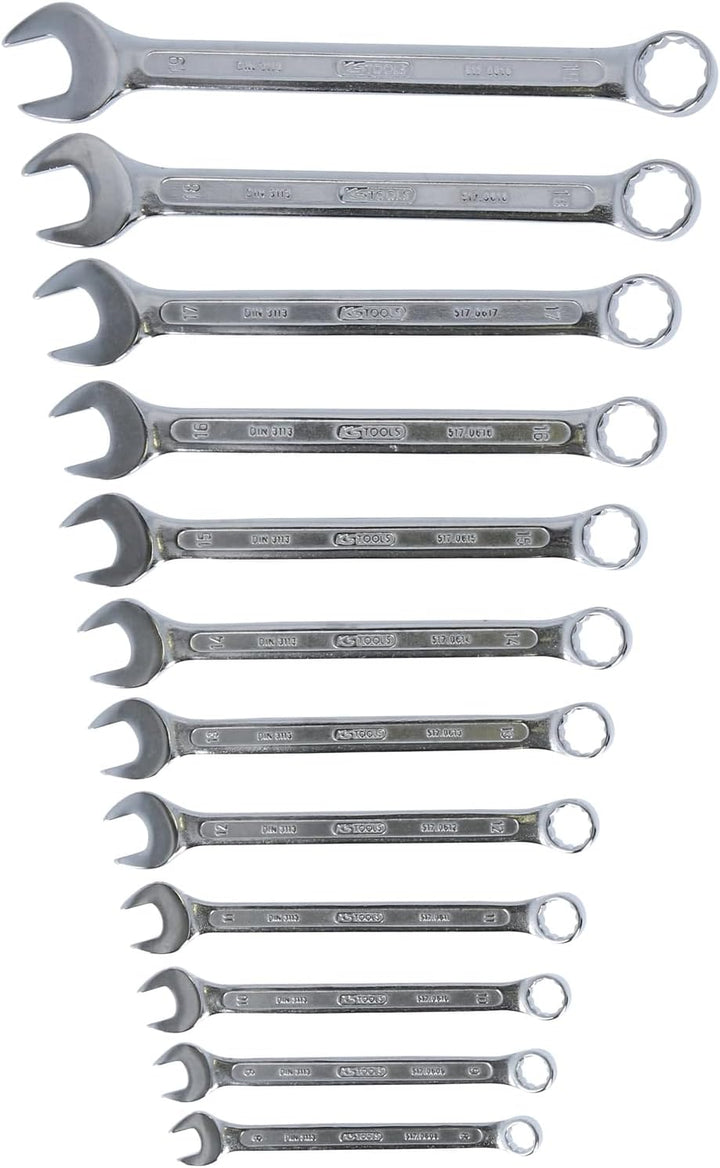 KS Tools 517.0052 CLASSIC Ringmaulschlüssel-Satz, abgewinkelt, 12-tlg. 8-19mm